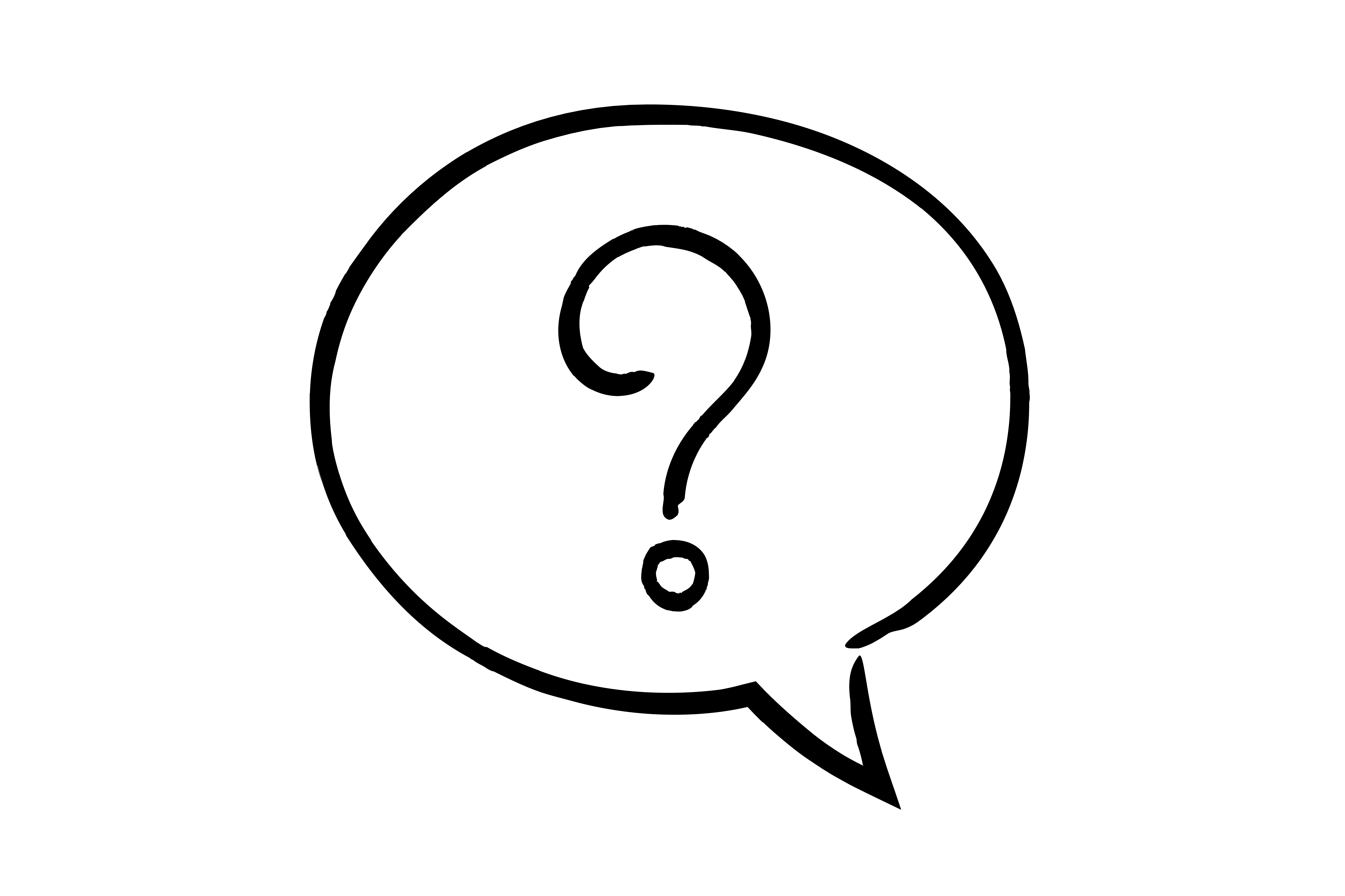 Question mark speech bubble